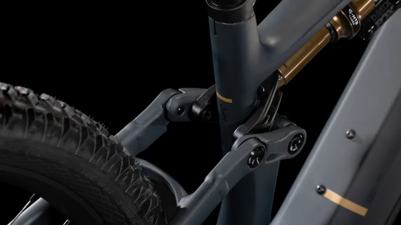 Cube Stereo Hybrid One44 HPC AT eMountain Bike in Carbon/Gold-3